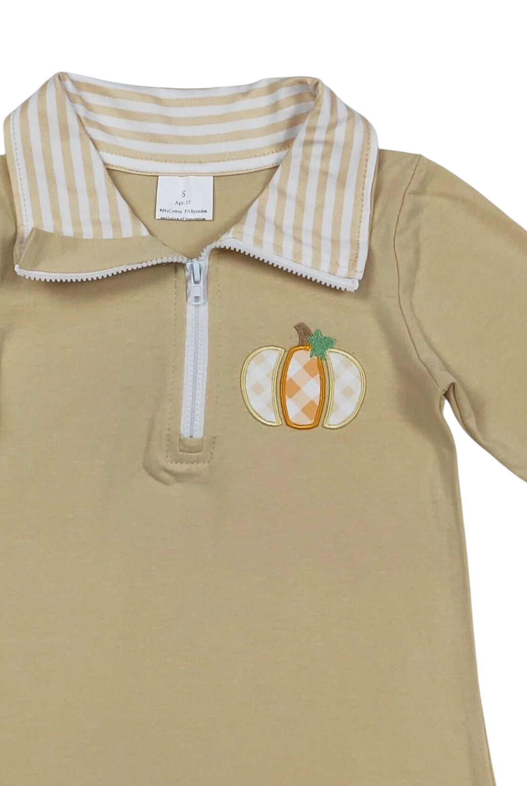 Embroidered Pumpkin Quarter Zip