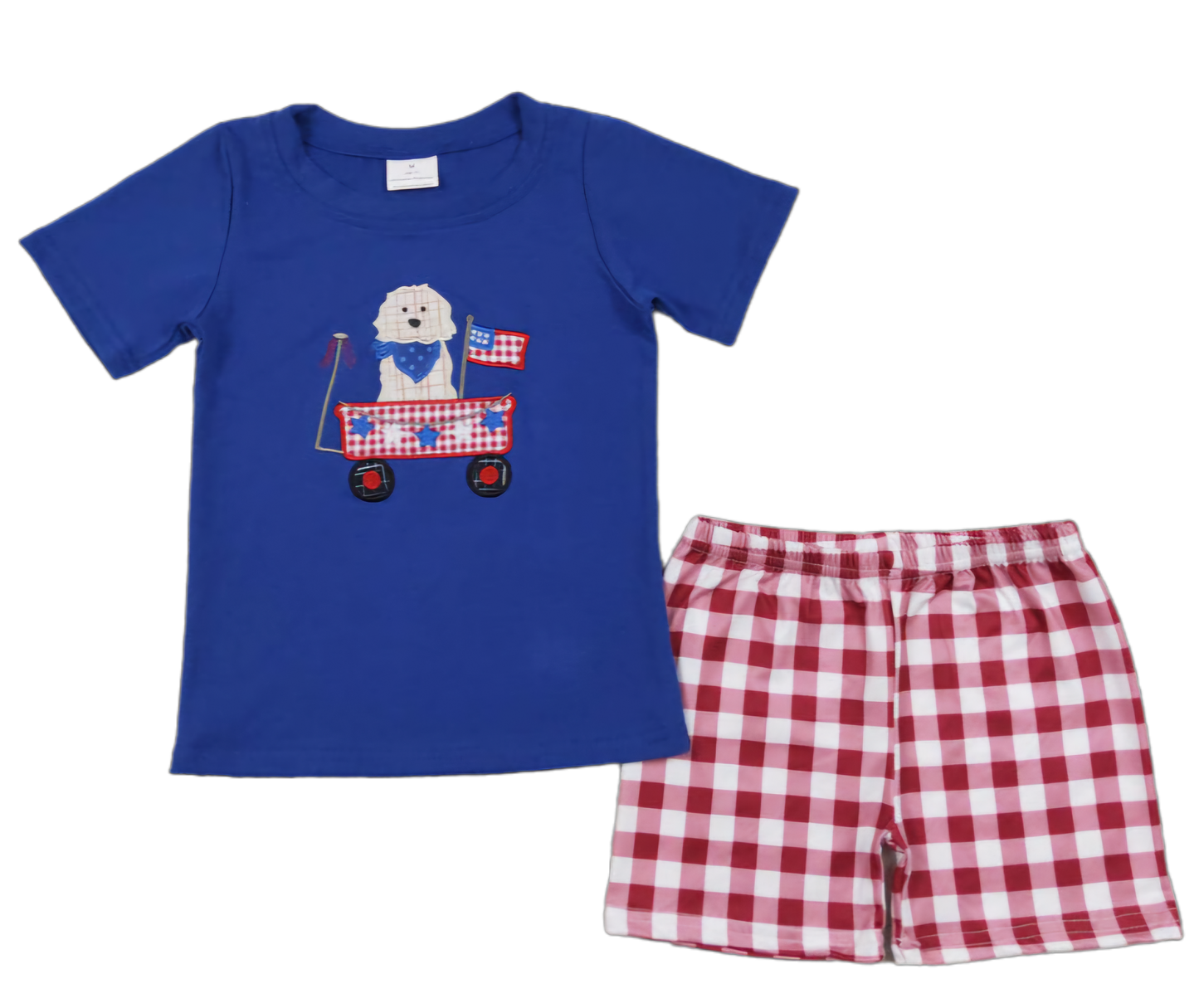 Wagon Puppy Boys Short Set